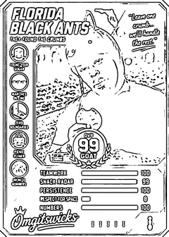 Florida Black Ants coloring page