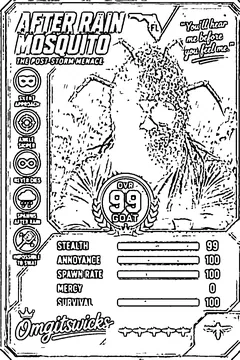 After Rain Mosquito coloring page