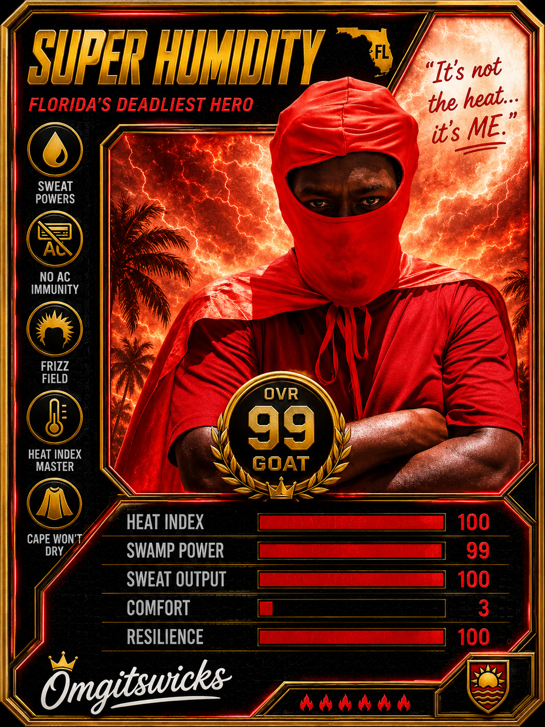 Super Humidity trading card
